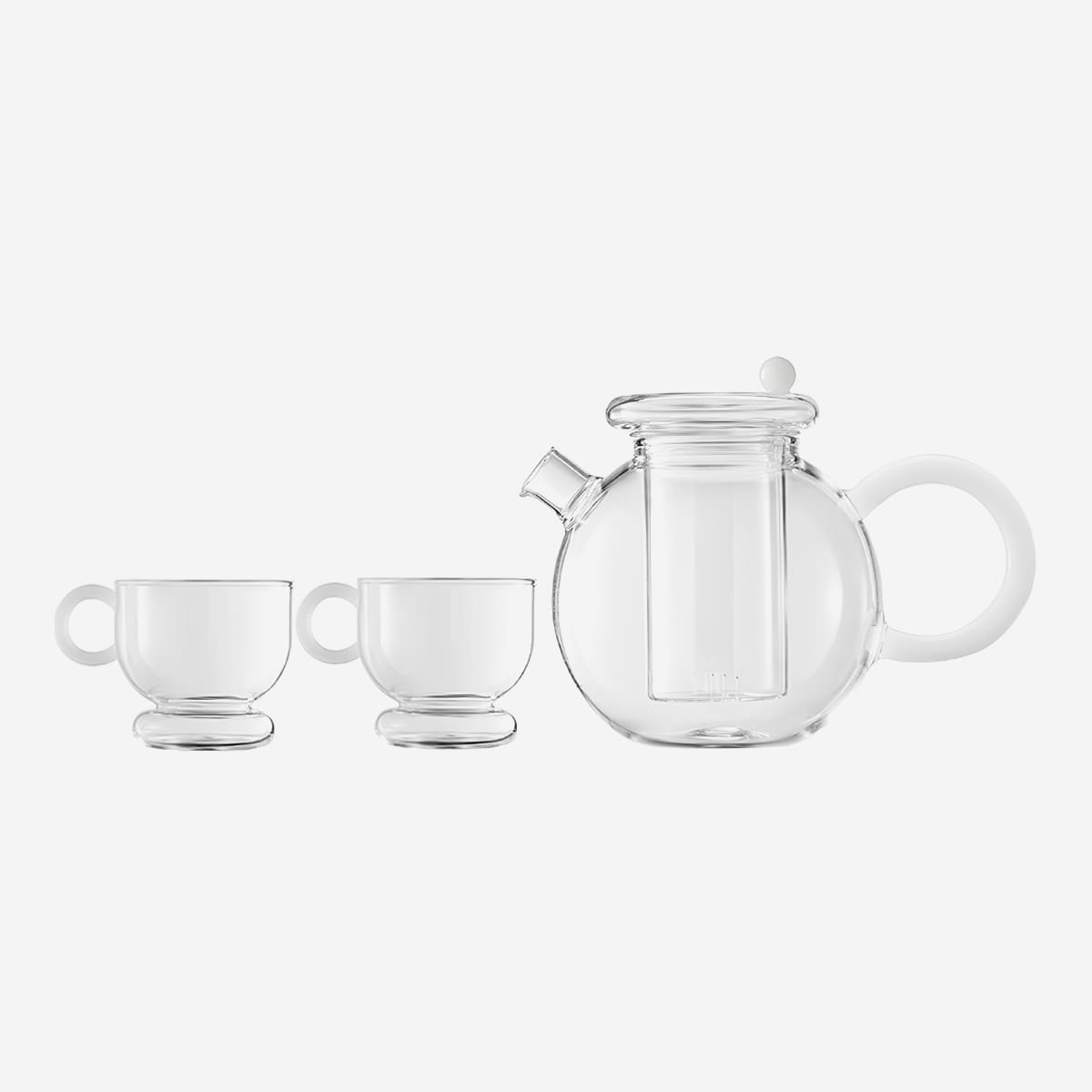Mona Glass Tea Set in Clear Glass MUNKEN